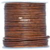Round leather cord antique brown