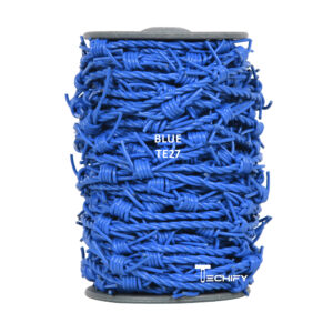 Blue leather barbwire leather cord