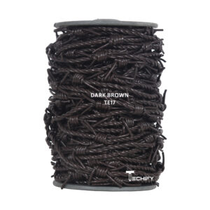Dark brown barbwire leather cord