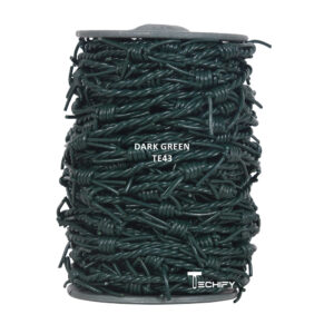Dark Green barbwire leather cord