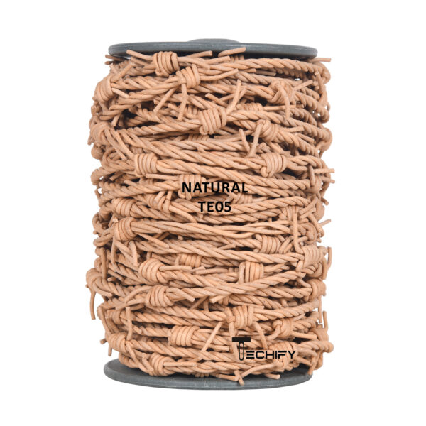 natural barbwire leather cord