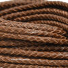braided bolo leather round cord light brown
