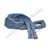 braided bolo leather cord antique marine blue