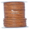 Round leather cord antique light brown