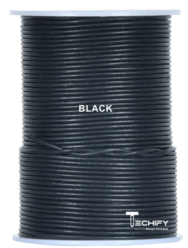 round leather cord black