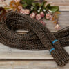 braided leather cord 3m-4mm black