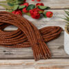 braided leather cord Bordeaux
