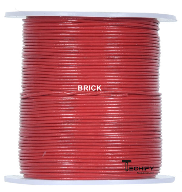 round leather cord 1mm red