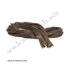 brown leather cord braided 5-6 mm