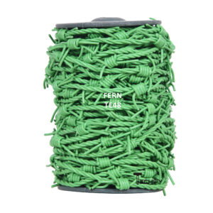 barbwire leather cord fern green
