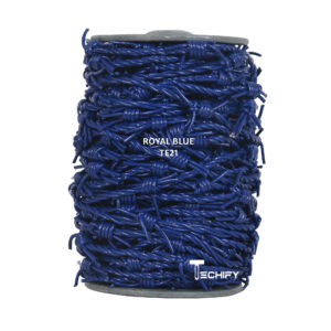 barbwire leather cord royal blue