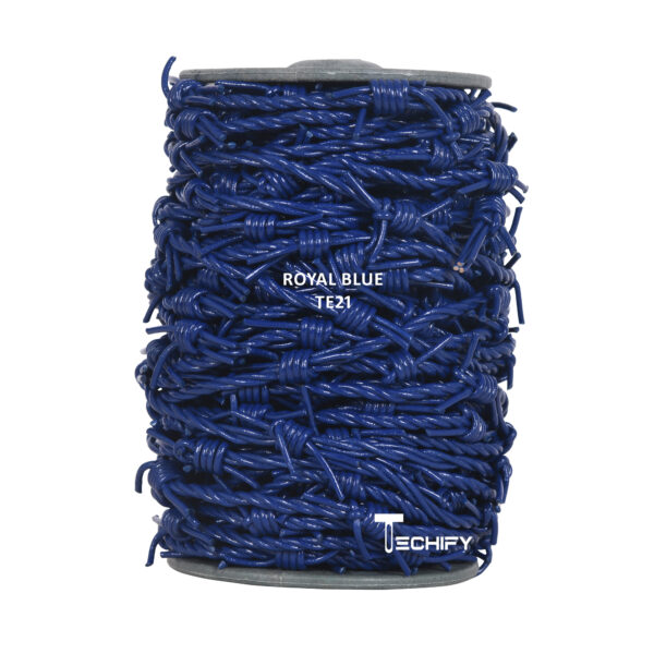 barbwire leather cord royal blue