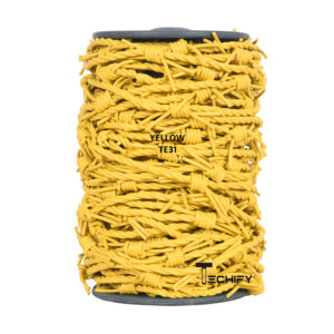 yellow barbwire leather cord