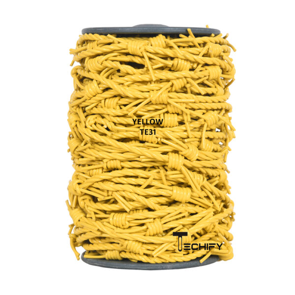 yellow barbwire leather cord