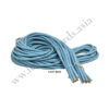 braided leather cord light blue