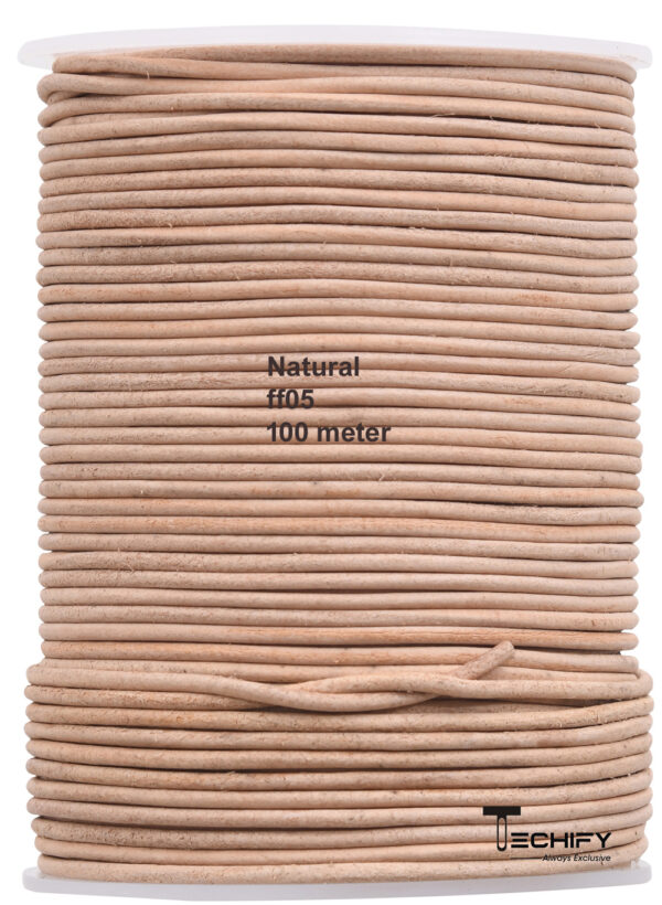 round leather cord natural color 1mm