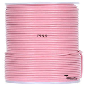 pink leather cord