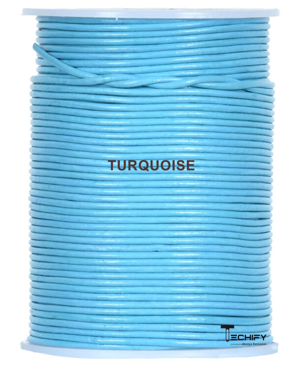 round leather cord turquoise