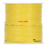yellow leather cord