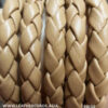 Beige leather cord nappa leather