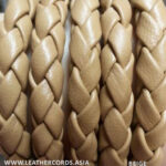 Beige leather cord nappa leather